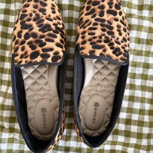 Birdies starling Tan and Black Leopard Flats 7